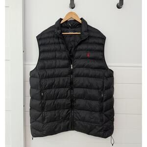Men’s Polo Ralph Lauren Black Packable Puffer Vest Big And Tall Size 2XLT